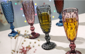 Flûtes à <span class=keywords><strong>champagne</strong></span> en cristal rose poussiéreux, verres à vin texturés transparents de 6 oz, verres à toast - Product Image 4