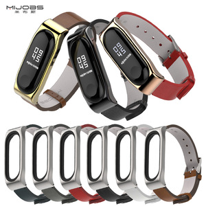 Mi banda 3 Mi band4 muñeca correa de cuero de la PU pulsera sin tornillos de la correa de muñeca pulsera banda inteligente - Product Image 1