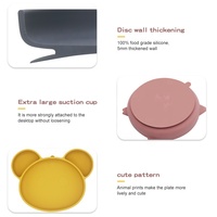 Offre Spéciale – Nouvelle Arrivée : Assiette et Bol en Silicone de Qualité Alimentaire pour Bébé, Personnalisables avec Logo, Non Toxiques, Sans BPA, Formes d'Animaux Multicolores, Idéales pour les Repas des Enfants