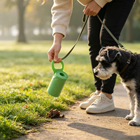 Sacs à déjections pour animaux de compagnie biodégradables en HDPE pour chiens et chats, sacs à déchets jetables écologiques avec fermeture à nouer et surface mate