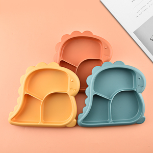 Assiettes à dîner en <span class=keywords><strong>plastique</strong></span> pour enfants, motif <span class=keywords><strong>dinosaure</strong></span> de dessin animé, avec bol, fourchette et cuillère, vente en gros - Product Image 2