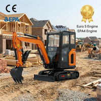 Mini-excavatrice TITAN haute efficacité 2T, moteur Laidong 385, 18,1 kW, faible consommation de carburant