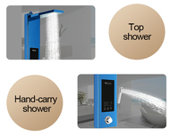 Hanovre DSC CE CB Chine fournisseur usine lumière LED panneau de douche cascade pluie douche robinet ensemble SPA pour bain haut mode