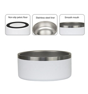 Bol pour chien personnalisé avec logo, 18 oz/32 oz/42 oz/64 oz/100 oz, pour nourriture et eau, en acier inoxydable, durable, antidérapant, isolé, bol d'alimentation pour animaux de compagnie - Product Image 4