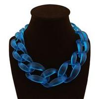 Colliers à maillons épais et surdimensionnés en acrylique, collier statement en plastique, colliers à maillons exagérés, colliers tendance