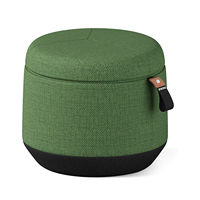 ATWOKA Pouf Rond Compact en Tissu, Siège Ottoman pour Bureau, Salon, Hôtel, Zone d'Attente