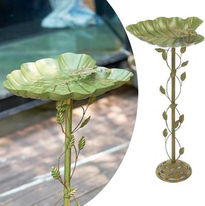 Açık geleneksel yeşil ücretsiz ayakta dökme demir ayaklı kuş banyosu tohum tepsisi bahçe Yard dekor - Product Image 1