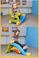 Tobogán de plástico 2 en 1 portátil de alta calidad y caballo mecedora, juguete multifunción para niños para uso escolar y hotelero al aire libre