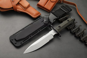 Cuchillo Bowie Dragon Tooth de Acero Inoxidable 3CR13 con Hoja Recta de 20cm y 4.5mm de Grosor, Mango G10, para Camping y Actividades al Aire Libre, OEM - Product Image 1
