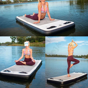 PVC a goccia gonfiabile Yoga tappetino per acqua/aria pista galleggiante da ginnastica per piscina - Product Image 2