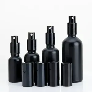 5ml 10ml 15ml 20ml 30ml 50ml 100ml Black Color Glass Mist Spray Garrafa Com Cabeça de Névoa Fina Atomizer Frasco De Perfume Para Cosméticos