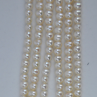 Perles rondes blanches naturelles de qualité AAA de 5-6 mm en vrac pour la fabrication de bijoux