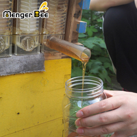 Nouvelle ruche Menger Bee en bois de sapin américain, 18 mm, avec joints en queue d'aronde enduits de cire, système d'auto-écoulement automatique, 7 cadres, garantie de 2 ans