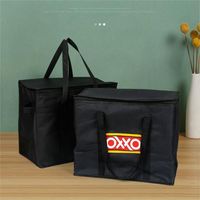 Top Qualité Personnalisé Nouveau Déjeuner Isolé Thermique Non Tissé Livraison De Nourriture Promotion Sac Isotherme Portable Avec Logo et Fermeture Éclair