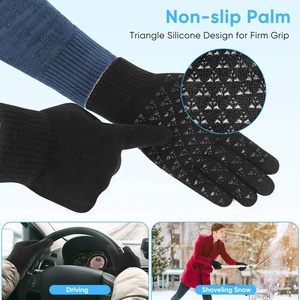 Negro De las mujeres De los hombres antideslizante térmica teléfono inteligente conducir montar Guantes De Invierno pantalla táctil, Guantes Invierno, Guantes Invierno - Product Image 3