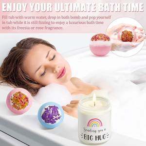 Set de Regalo de Lujo para Mujer 2023: Vela Aromática, Vaso, Manta y Bombas de Baño para un Spa Relajante y Cuidado Personal (Ideal para Regalar en Momentos de Recuperación) - Product Image 5