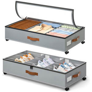 <span class=keywords><strong>Underbed</strong></span> lưu trữ container Tổ Chức Công suất lớn quần áo lưu trữ Thùng Tổ Chức Phòng ngủ Túi - Product Image 4