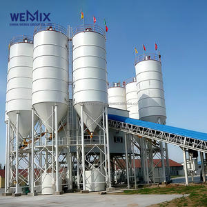 สายการผลิตเครื่องผสมคอนกรีต HZS180ผสมคอนกรีตผสมอยู่กับที่อุปกรณ์ก่อสร้างโรงงาน M3ผสมคอนกรีต - Product Image 1