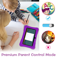 Nouvelle Tablette Android 10 pour Enfants Wi-Fi Allwinner Quad Core avec Écran IPS de 7 Pouces, 2 Go de RAM, 32 Go de ROM, Batterie 2500 mAh et Contrôle Parental (3-7 Ans)
