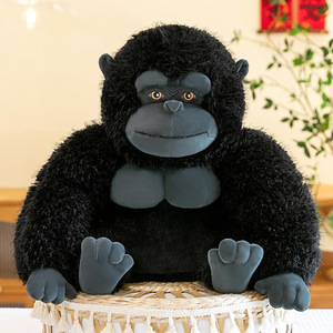 Peluches personnalisées Gorilla Noir Fabrication de jouets en peluche Coton PP 8 pouces Jouets en peluche pour machine à griffes Jouets en peluche de Noël - Product Image 2