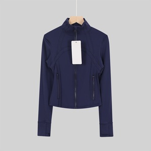 Haut court à manches longues et col rond <span class=keywords><strong>Lulu</strong></span> pour femme, personnalisable avec logo, respirant, extensible dans les quatre sens, grande taille, vêtement de sport actif - Product Image 5