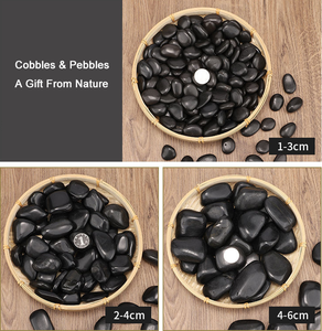 Hot Sale Natural <strong>River</strong> Pebbles Black <strong>Polished</strong> <strong>River</strong> Pebbles Garden Decoration - Product Image 4