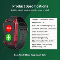 Montre connectée S3 24 heures/24 pour personnes âgées, détection de chute, suivi GPS, appel vocal, alerte d'urgence, montre de sécurité pour seniors