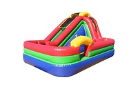 Pista de Obstáculos Inflable Multicapa Arcoíris Pequeña, Comercial, de PVC de Alta Resistencia, Equipo de Juego para Niños, Alquiler para Exteriores, Diversión y Brincos