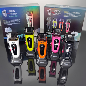 Nuovo <span class=keywords><strong>Tagliacapelli</strong></span> Elettrico Professionale ProBarbers Multi Colore USB Motore Brushless da 11500 RPM Display LED in Acciaio Inox DLC - Product Image 1