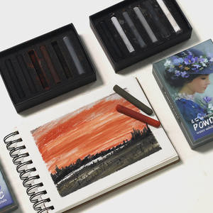 Matériaux <span class=keywords><strong>de</strong></span> dessin <span class=keywords><strong>de</strong></span> qualité supérieure : pastels <span class=keywords><strong>de</strong></span> peinture colorés, crayons <span class=keywords><strong>de</strong></span> fusain souples hydrosolubles, bâtonnets <span class=keywords><strong>de</strong></span> bois <span class=keywords><strong>de</strong></span> saule, carbone - Product Image 5