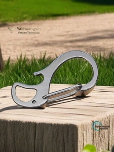Stainless Steel Snap <b>Hook</b> Polished Finish Keychain Carabiner <b>Clip</b> - Product Image 4