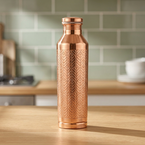 ขวดน้ำทองแดง ดีไซน์แบบจีนโบราณ พกพาสะดวก พร้อมฝาปิด - Product Image 3