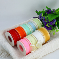 Ruban de satin rouge avec garniture métallique Tissu organza en mousseline de soie de haute qualité pour l'emballage de cadeaux de mariage