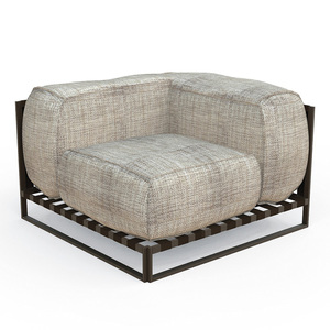 Ensemble de mobilier de jardin nordique en aluminium imperméable, sectionnel en L, pour patio et villa, idéal pour l'extérieur - Product Image 4
