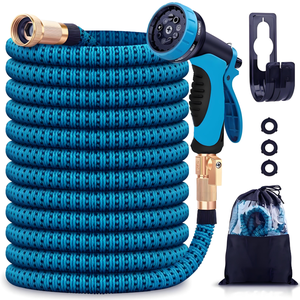 <span class=keywords><strong>Tuyau</strong></span> d'<span class=keywords><strong>arrosage</strong></span> extensible en PVC caoutchouc de qualité supérieure, léger, 25ft 50ft 75ft 100ft, haute pression, vert, pour montage sur <span class=keywords><strong>chariot</strong></span> - Product Image 2