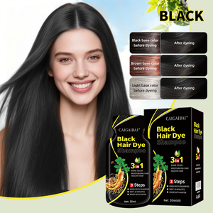Shampoo Colorante Nero Naturale 3 in 1 con Estratti Vegetali, Confezione da 2, per Capelli Grigi, Effetto Immediato, Vendita all'Ingrosso - Product Image 3