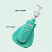 Flacon de lotion corporelle cosmétique de luxe personnalisé de 300 ml à 500 ml avec pompe pour masque facial, shampoing et perruques, en matériau HDPE