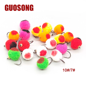 Guosong Vente Chaude 7 #10 # Cuivre 6 couleurs Saumon <span class=keywords><strong>Truite</strong></span> <span class=keywords><strong>Oeuf</strong></span> Mouche En Gros Mouches Pêche - Product Image 1