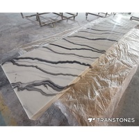 Colonne d'éclairage en albâtre, panneau mural décoratif, noir et blanc, faux marbre, imperméable, pierre artificielle assortie