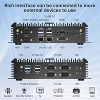 Mini PC industriel sans ventilateur, ordinateur de bureau, processeur Core I5-8250U 1.6-3.4GHz, Windows 11 Pro, 16 Go de RAM DDR4, 256 Go de SSD, VGA/ 4K 60Hz
