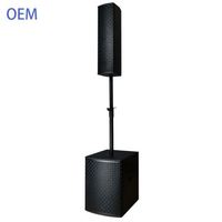 AOSHEN Système de sonorisation professionnel 10 pouces pour fêtes, enceinte colonne active Line Array DJ 1000W en bois, amplification bi-amp Classe D, DSP
