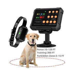 Cerca de perro inalámbrica de distancia de precisión de 10-120 pies 3 en 1 cerca de perro eléctrica Invisible y collar de choque de entrenamiento remoto para 3 perros - Product Image 1