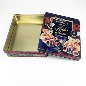 Boîte en fer blanc rectangulaire pour biscuits et gâteaux, impression offset, vente en gros - Product Image 4