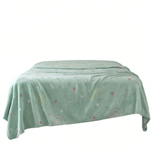 Couverture légère Dreams Vianney, tapis rectangulaire vert clair à motif arc-en-ciel, pour adultes, toutes saisons, en tissu peluche - Product Image 1