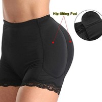 Culotte gainante rehausseur de fesses avec coussinets en éponge amovibles pour un effet sculptant et un contrôle du ventre