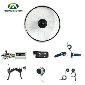 Electric Bike Motor 48v 26'' 48V 500W BLDC Geared Motor Kit Electric Bike Bicycle Conversion Kit With Optional Front Light