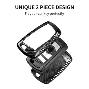 Оптовая продажа, чехол для автомобильных ключей из углеродного волокна, защитный чехол из натурального углеродного волокна BMW1 2 3 4 5 6 7 серий, аксессуары для салона автомобиля - Product Image 2