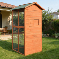 Cage à oiseaux en bois de grande taille, volière élégante et étanche pour cailles, pigeons, perroquets, canaris, maison pour animaux facile à nettoyer, espace de jeux