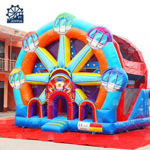Château gonflable sur le thème de la grande roue avec toboggan |   Château gonflable de qualité commerciale pour enfants, idéal pour les fêtes et les événements - Product Image 4