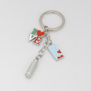 Porte-clés en métal de <span class=keywords><strong>Venise</strong></span>, alliage émaillé, souvenir culturel italien, tour Eiffel, gondole, lion ailé, cadeau touristique - Product Image 3